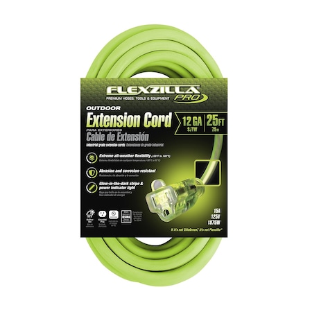Flexzilla Pro Extension Cord, 12/3 AWG SJTW, 25, FZ512825 | Zoro